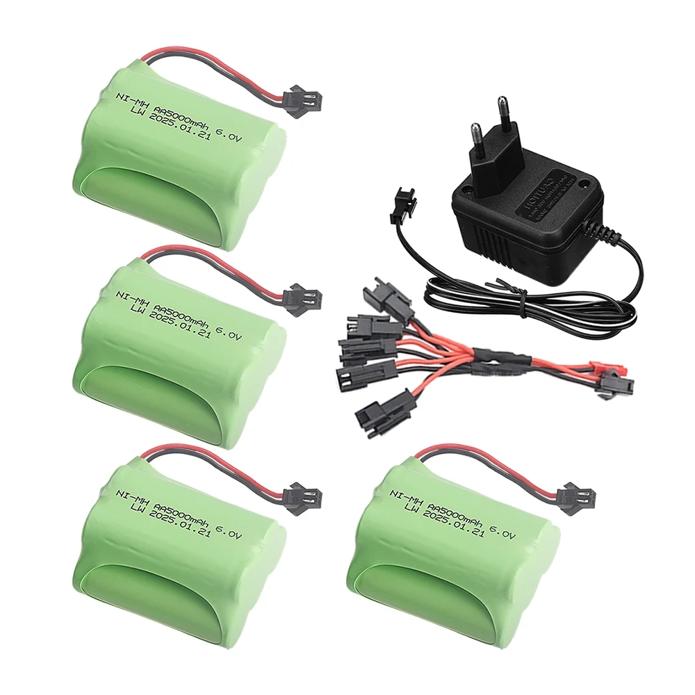 6V 5000mAh T model NiMH SM Plug AA Battery For RC Cars Trucks Robots Tanks Gun Boats Aa 3000mah 6v Rechargeable Battery Pack