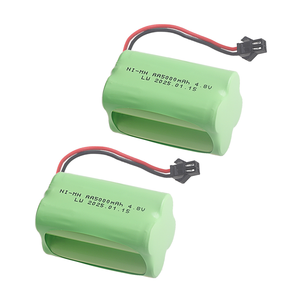 2Pcs 4.8V 5000mah NiMH AA Battery SM/JST/Tamiya-2P PLUG For Rc toys Cars Tank Robot Boats Guns Ni-MH AA 4.8V Rechargeable Battery