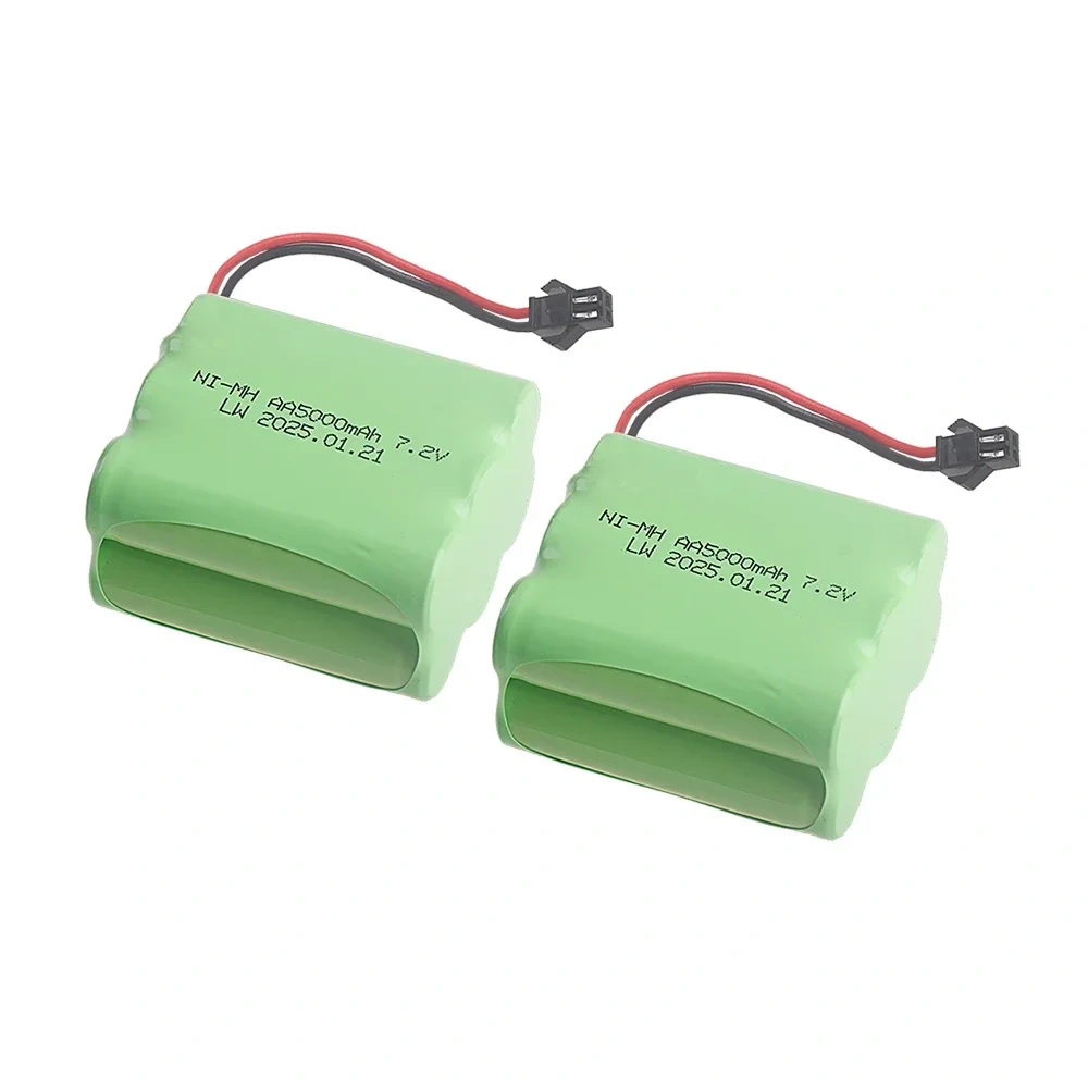 7.2V 5000mah 2400mAh Ni-MH 6*AA Rechargable Battery With SM Plug For RC Truck/ Rc Racing car/ boat model Toys 7.2 v battery Pack