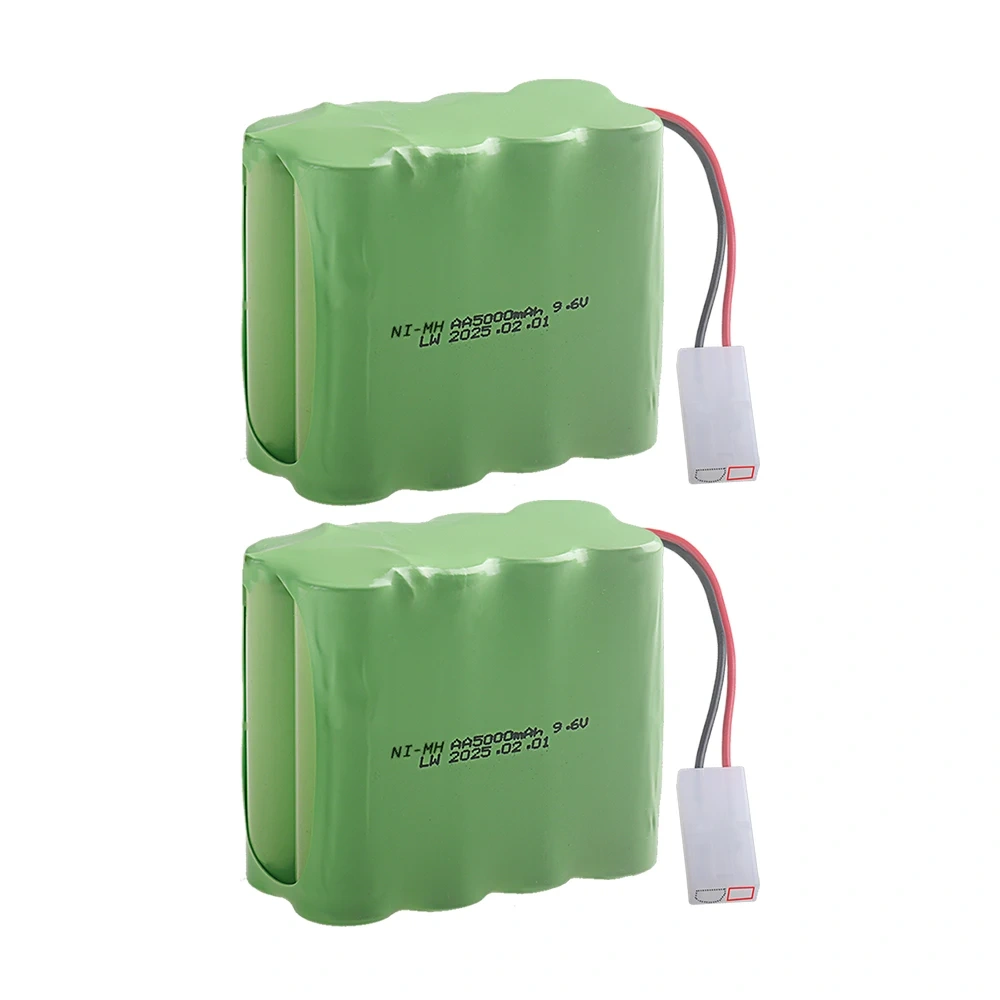 Upgraded 5000mah 9.6V Ni-MH Battery with Charger For Rc toys Cars Tank Train Robot Boat parts AA 9.6v Rechargeable Battery Pack