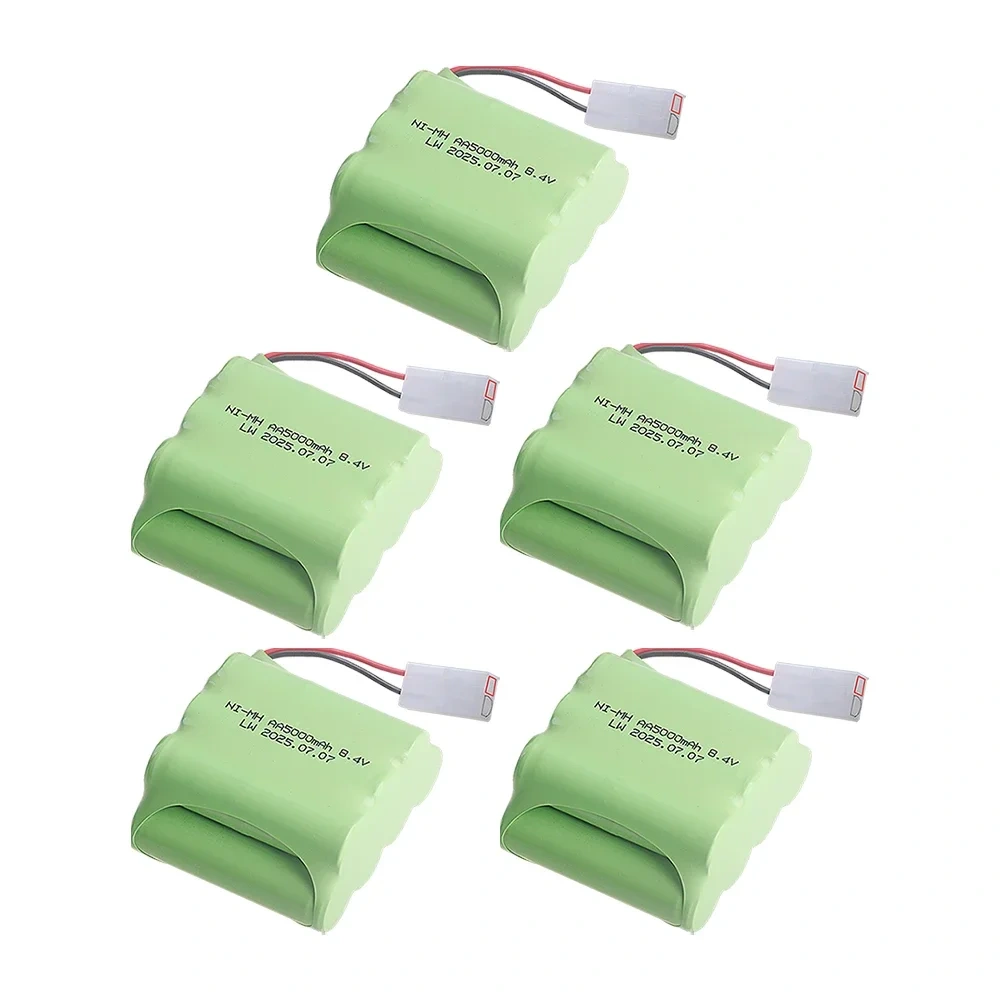 5000mah 8.4V NIMH Battery for RC Electric toy Car Boat Trucks Trains Model Toys Parts AA Ni-MH 8.4v 2400mah Battery Pack 1-5Pcs