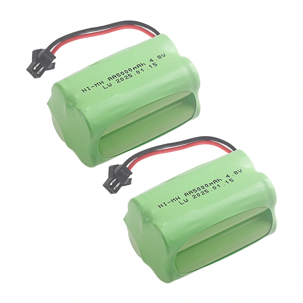 4.8V 5000mAh Rechargeable NiMH Battery For RC Cars Robots Tank Gun Boats toys parts T Model With SM Plug AA 4.8 v Battery Pack
