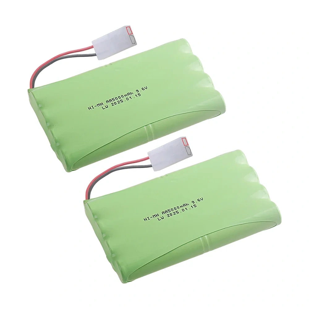 9.6V 5000mah Ni-MH Rechargeable Battery with Tamiya plug and Charger For Rc Cars Tanks Trucks toys NiMH 8*AA 9.6v Batteries Pack