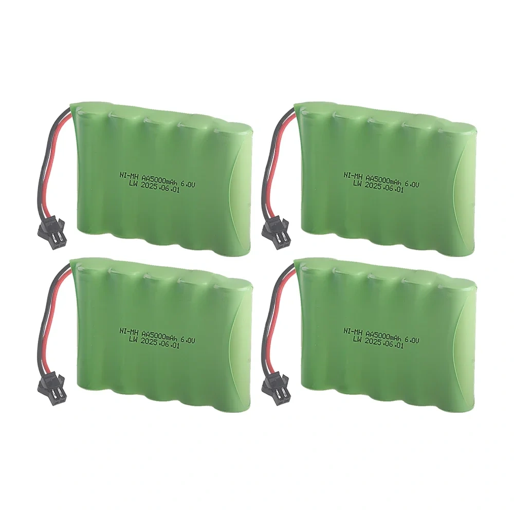 6V 5000mAh NIMH SM-2P Plug AA Battery For RC Toys Cars Robots Tanks Gun Boats 5*Aa NI-MH 3000mah 6v Rechargeable Battery Pack