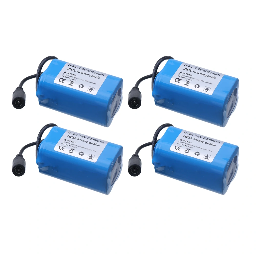 2011-5 T188 T888 C18 V007 Remote Control RC Fishing Hook Bait Boat Spare Batteries Parts 7.4V 6000Mah 18650 Battery Accessories
