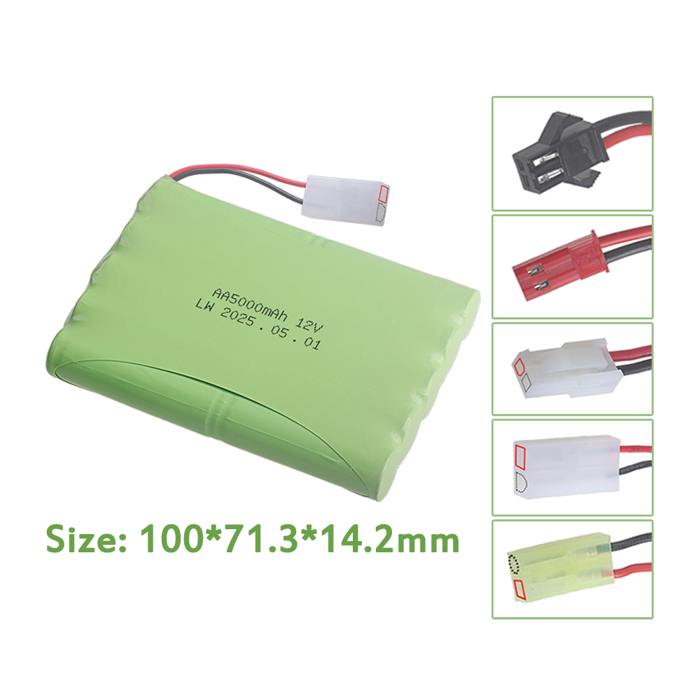 12V 5000mAh NiMH Battery For Rc Toys Cars Tanks Trucks Robot Gun Boat 12V Rechargeable Ni-MH Battery Pack H Model upgarde 700mah