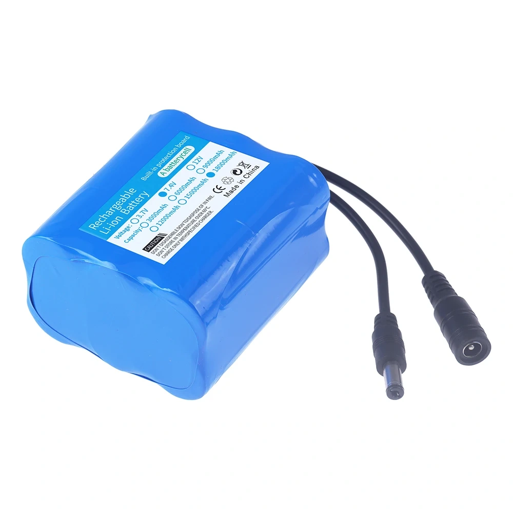 7.4V 18000mAh 21700 Li-ion Battery For Remote Control RC Fishing Bait Boat, Fishing LED Lights, Bicycle Lights Spare Battery