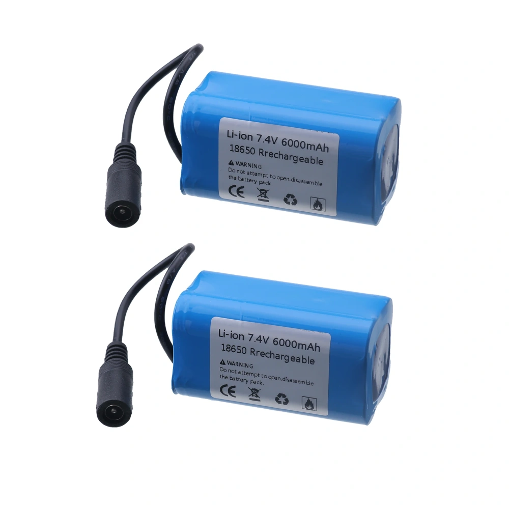 7.4V 12000Mah 6000Mah RC Boats Battery For T188 T888 2011-5 V007 C18 H18 Remote Control Fishing Bait Boat Ship Parts Accessories