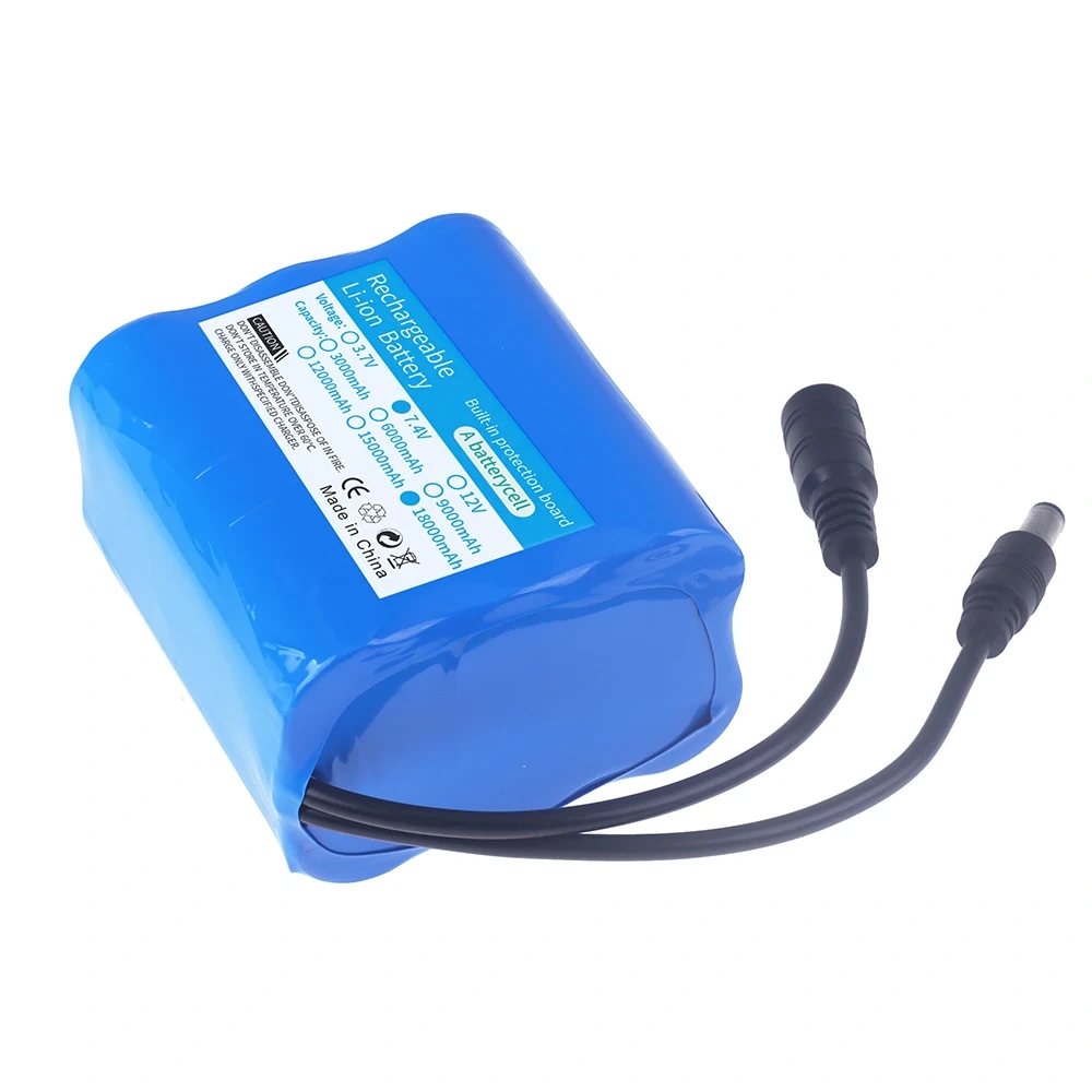7.4V 18000mAh 21700 Li-ion Battery For Remote Control RC Fishing Bait Boat, Fishing LED Lights, Bicycle Lights Spare Battery