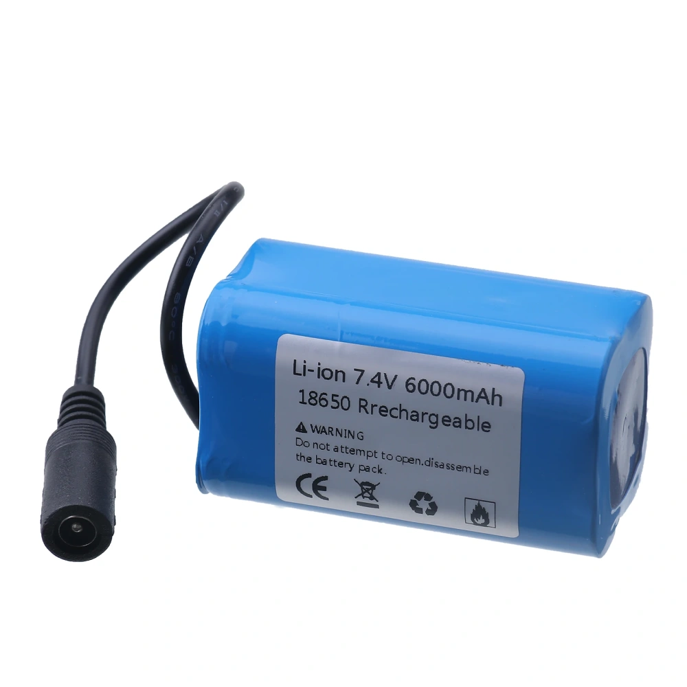 2011-5 T188 T888 C18 V007 Remote Control RC Fishing Hook Bait Boat Spare Batteries Parts 7.4V 6000Mah 18650 Battery Accessories