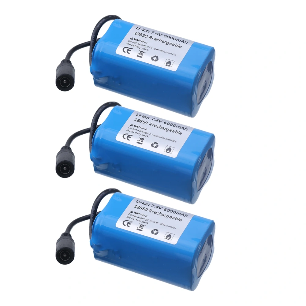 2011-5 T188 T888 C18 V007 Remote Control RC Fishing Hook Bait Boat Spare Batteries Parts 7.4V 6000Mah 18650 Battery Accessories