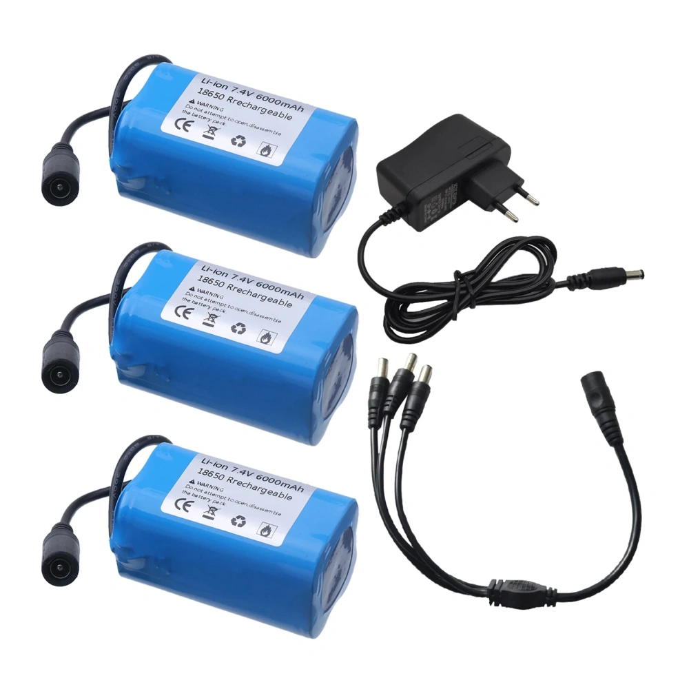 7.4V 6000mAh 21700 Lipo Battery For T188 T888 2011-5 V007 C18 H18 Remote Control RC Fishing Bait Boat Spare Battery Parts