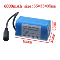 1pcs 6000mah