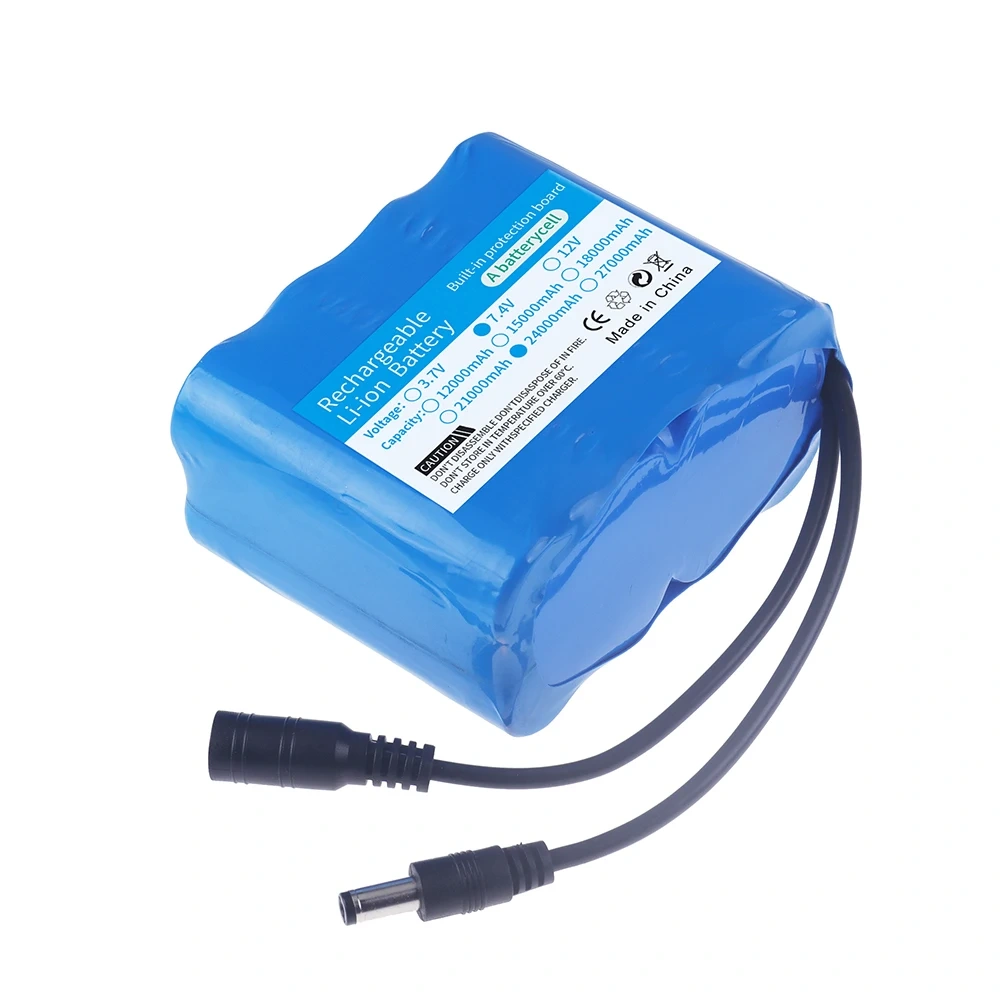 7.4V 24000mAh 21700 Lithium Battery Pack 2S4P for Fishing Bait Boat, Fishing LED Lights,Bicycle Lights, Large Capacity Battery