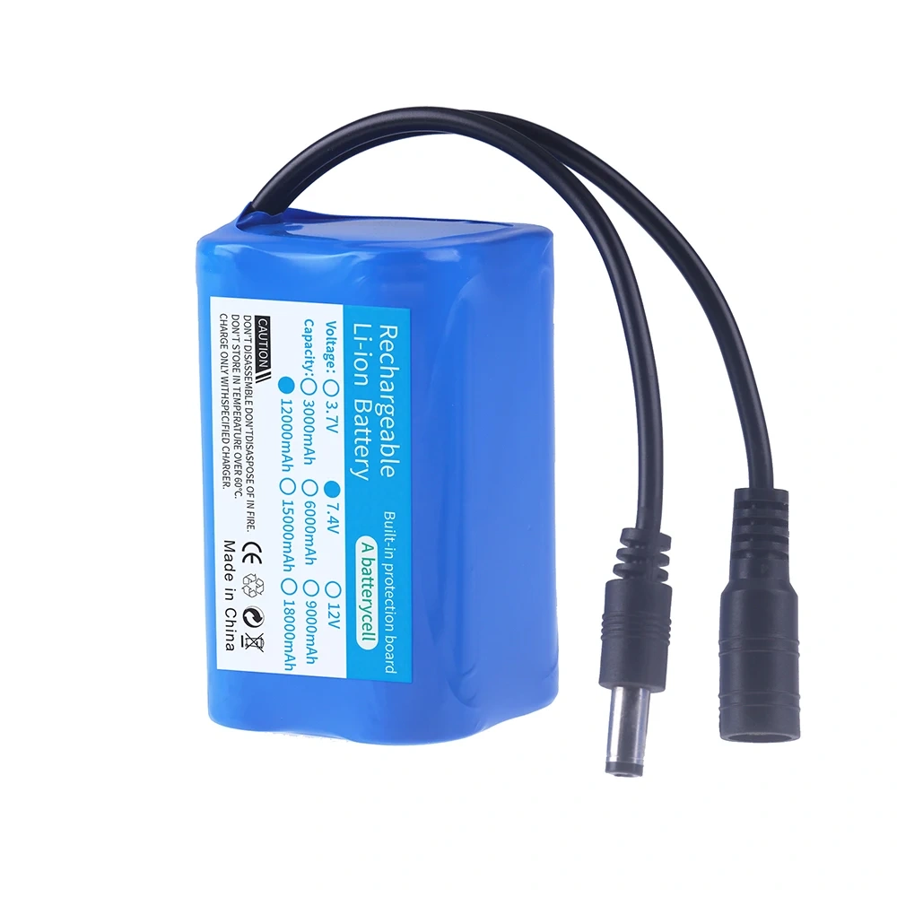 7.4V 12000mAh 21700 Li-ion Battery For T188 T888 2011-5 V007 C18 H18 Remote Control RC Fishing Bait Boat Spare Battery Parts