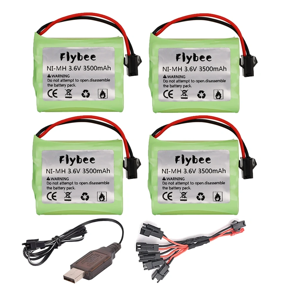 Ni-MH 3.6V 3500mAh Battery 3*AA Remote Control Toys Off-road Racing Car 3.6V Battery Truck Train Boats Tanks RC Toy battery pack