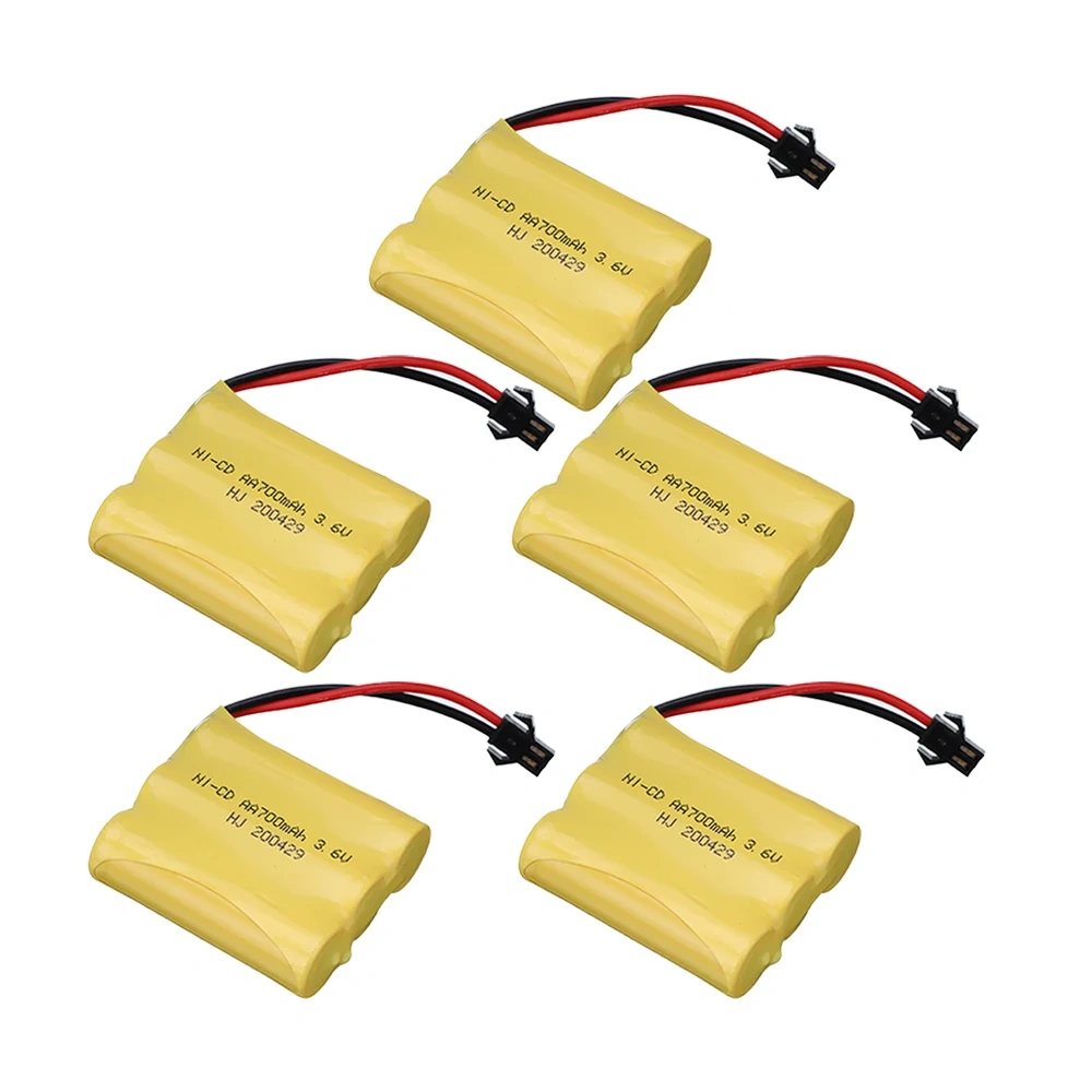 3.6V 700mah AA NI-CD Battery + 3.6V Charger Set For Electric Toys Car Truck Ship Robot Model AA 3.6V Rechargeable Battery Pack