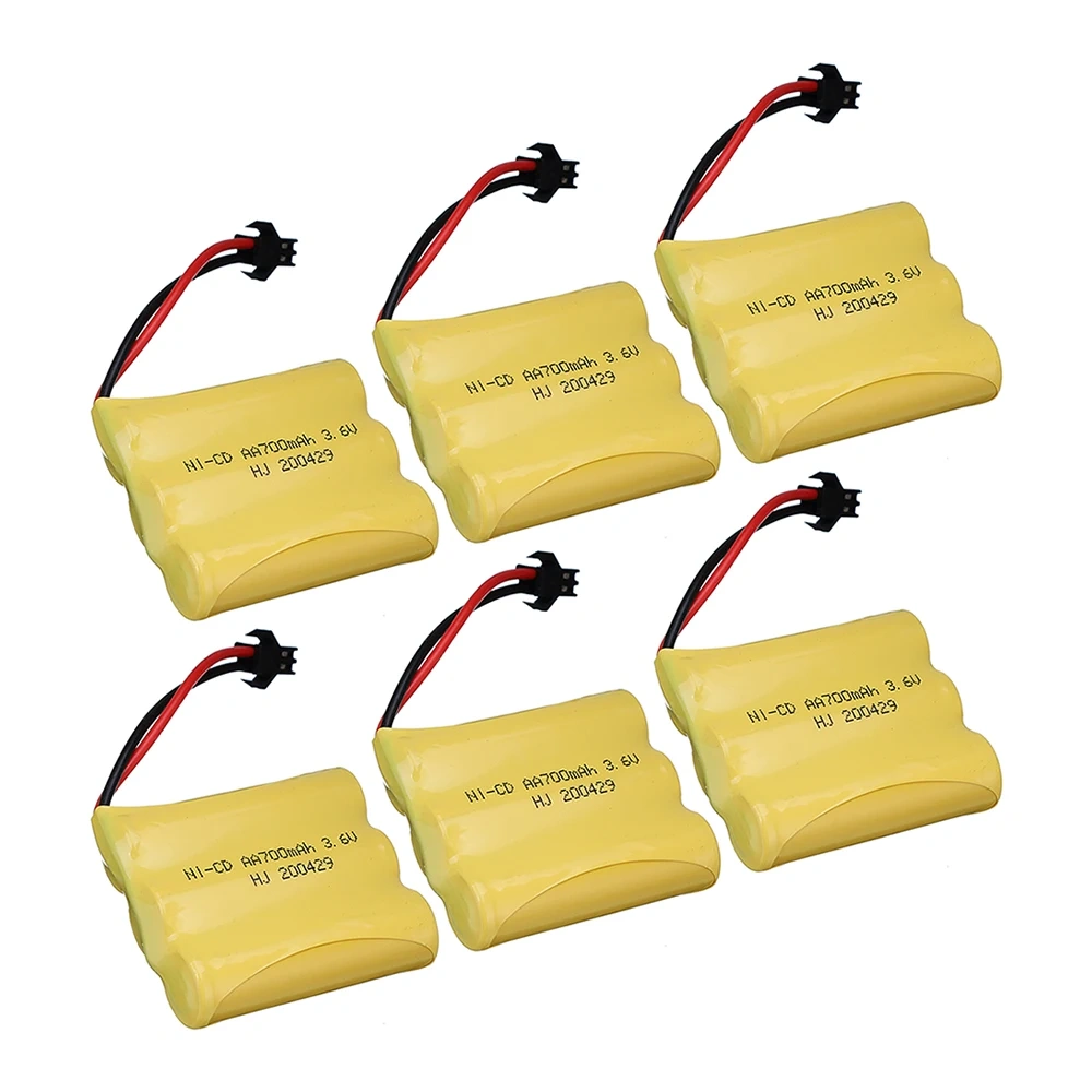 2-10pcs Ni-CD 3.6V 700mah Rechargeable Battery For Rc toys Cars Trucks Tank Robot Boat Gun 3*AA 700mah 3.6v Nicd Battery SM Plug