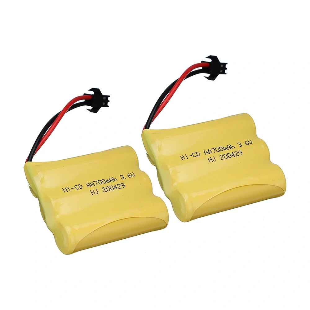 2-10pcs Ni-CD 3.6V 700mah Rechargeable Battery For Rc toys Cars Trucks Tank Robot Boat Gun 3*AA 700mah 3.6v Nicd Battery SM Plug