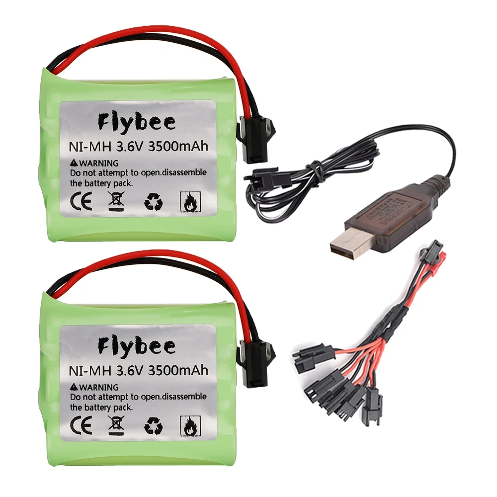 Ni-MH 3.6V 3500mAh Battery 3*AA Remote Control Toys Off-road Racing Car 3.6V Battery Truck Train Boats Tanks RC Toy battery pack
