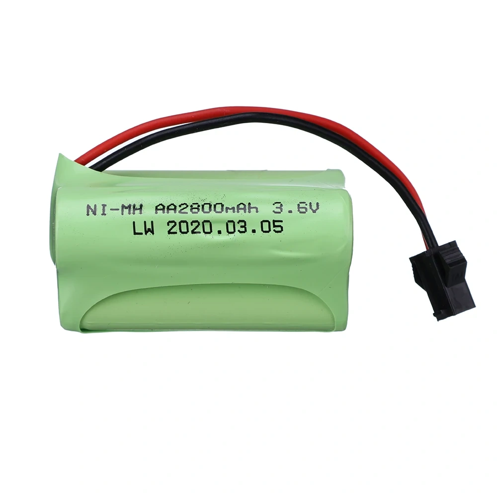 3.6V NI-MH Battery AA nimh 2800mah 3.6V Rechargeable Batteries Pack SM plug For Rc Toys Racing Car Truck vehicle battery spare