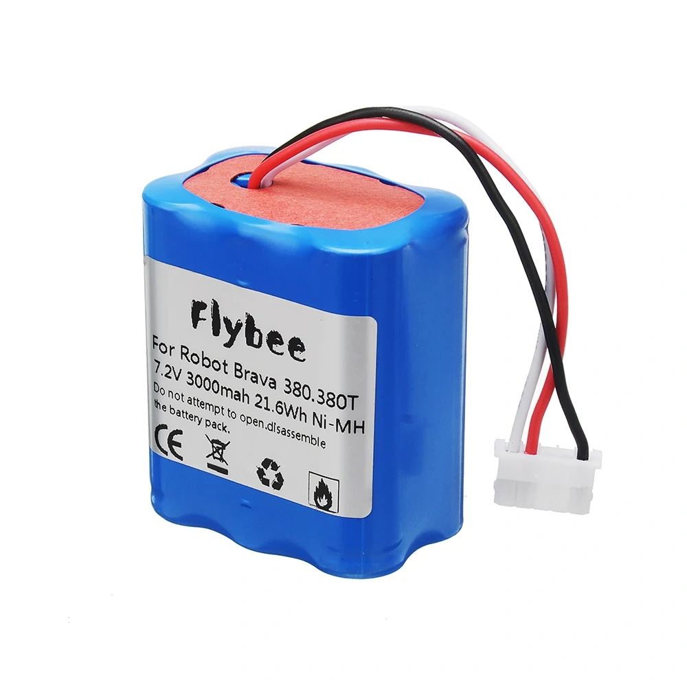 Original 7.2V 3.0Ah/3000mAh Battery for iRobot Roomba Braava 380 380T 381 Mint 5200c Ni-MH 7.2v Rechargeable battery 1/2Pcs