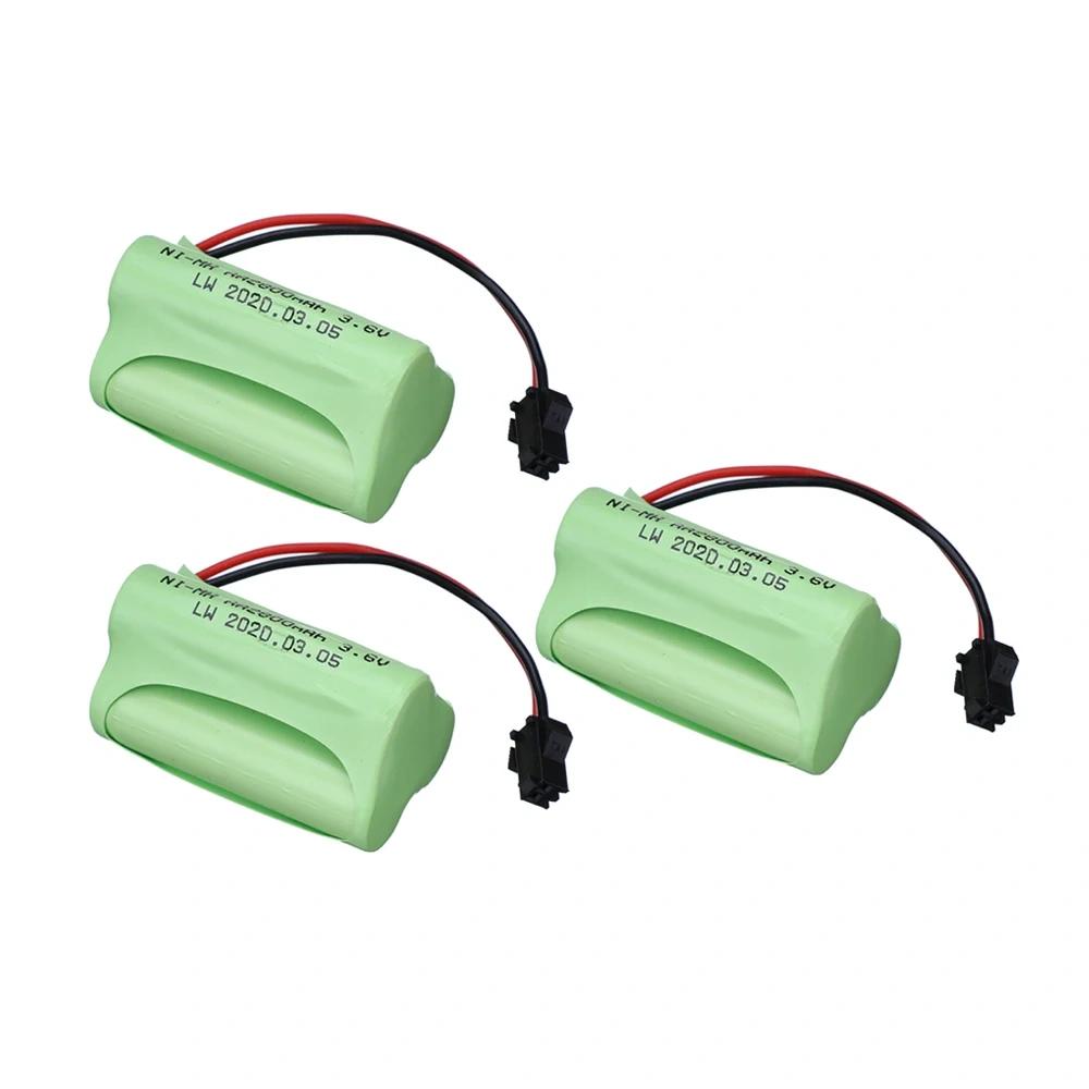 3.6V NI-MH Battery AA nimh 2800mah 3.6V Rechargeable Batteries Pack SM plug For Rc Toys Racing Car Truck vehicle battery spare