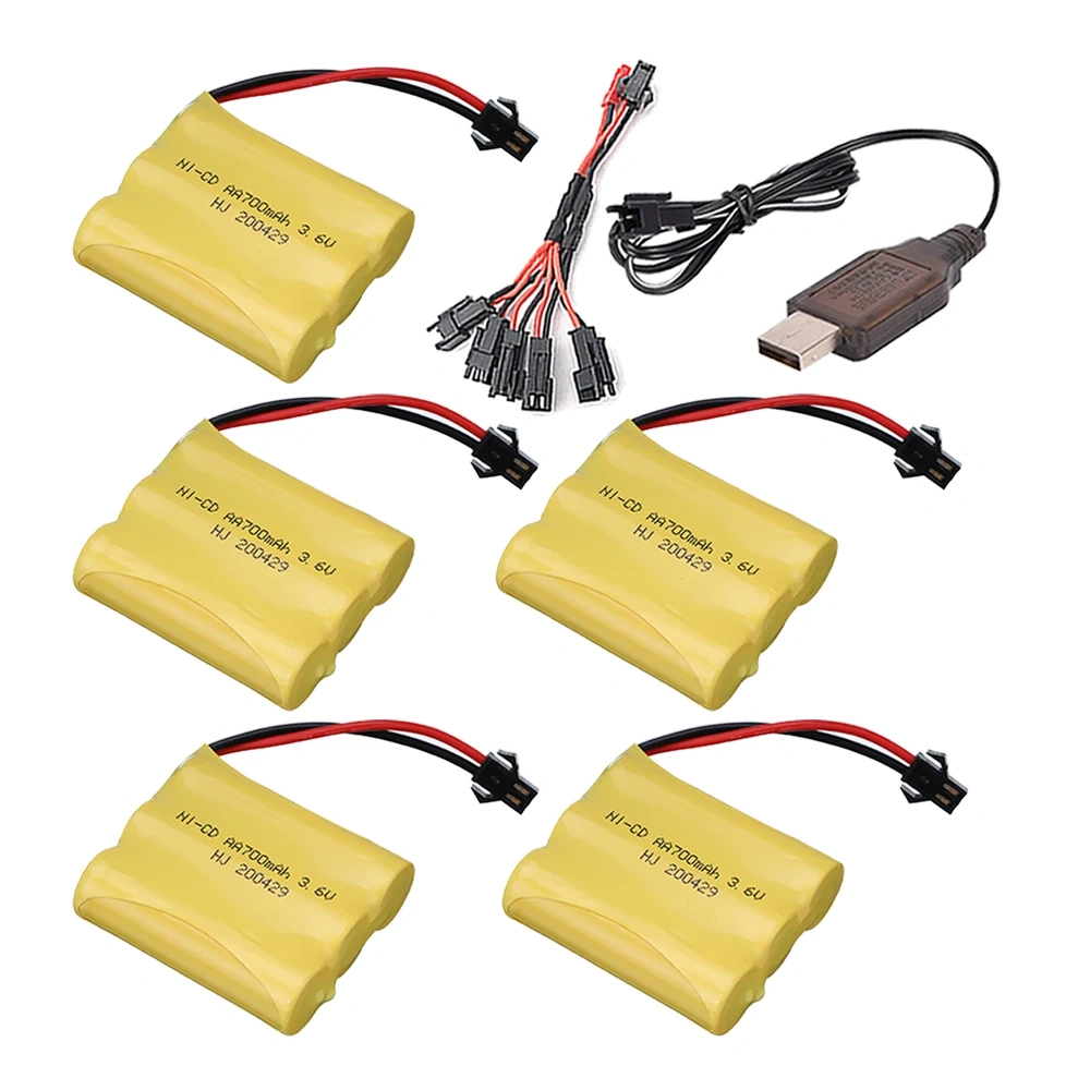 3.6V 700mah NiCD Aa Battery / 3.6V Charger Sets For Rc toys Cars Trucks Tank Robot Boat Gun 3* AA 700mah 3.6v Nicd Battery