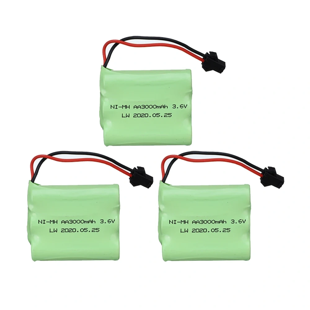 3.6v NiMH Battery For Rc toy Car trucks Tanks Trains Robot Boat Gun upgrade Ni-MH AA 3000mAh 3.6v Rechargeable Battery pack