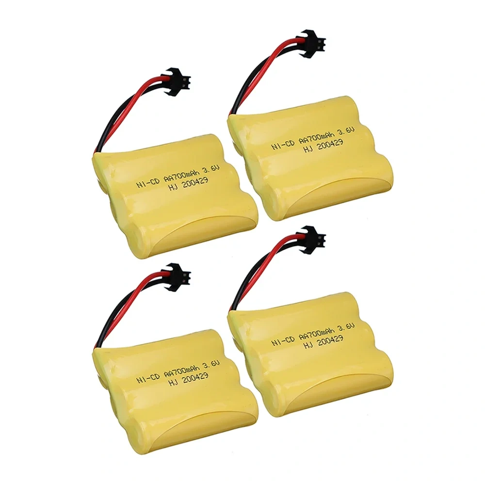 2-10pcs Ni-CD 3.6V 700mah Rechargeable Battery For Rc toys Cars Trucks Tank Robot Boat Gun 3*AA 700mah 3.6v Nicd Battery SM Plug