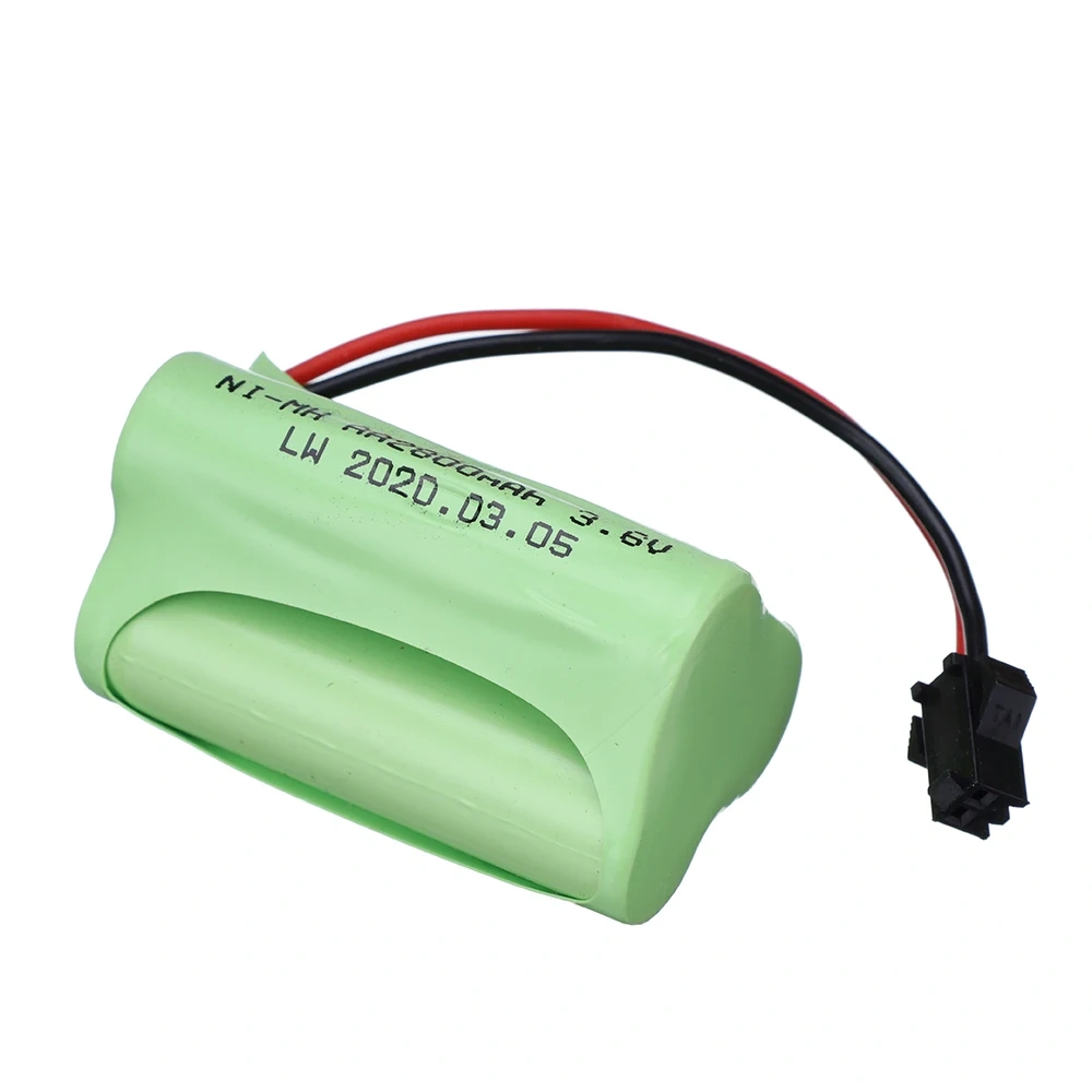 3.6V NI-MH Battery AA nimh 2800mah 3.6V Rechargeable Batteries Pack SM plug For Rc Toys Racing Car Truck vehicle battery spare
