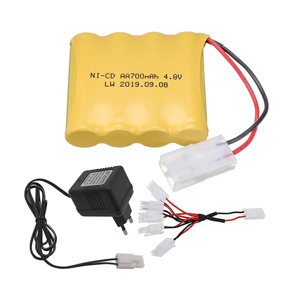 700mah 4.8v Rechargeable Battery Charger For Rc toys Cars Trucks Tanks Robots NI-CD Battery AA 4.8v Batteries Pack For Rc Boats