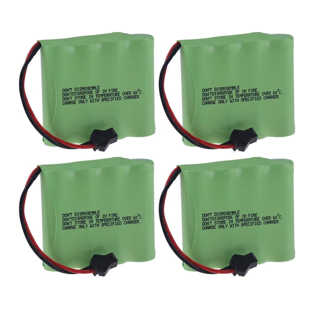 4.8v 4500mah NiMH Battery With SM Plug For Rc toys Cars Tanks Trucks Robots Boats Guns Ni-MH 4*AA 4.8v Rechargeable Battery Pack