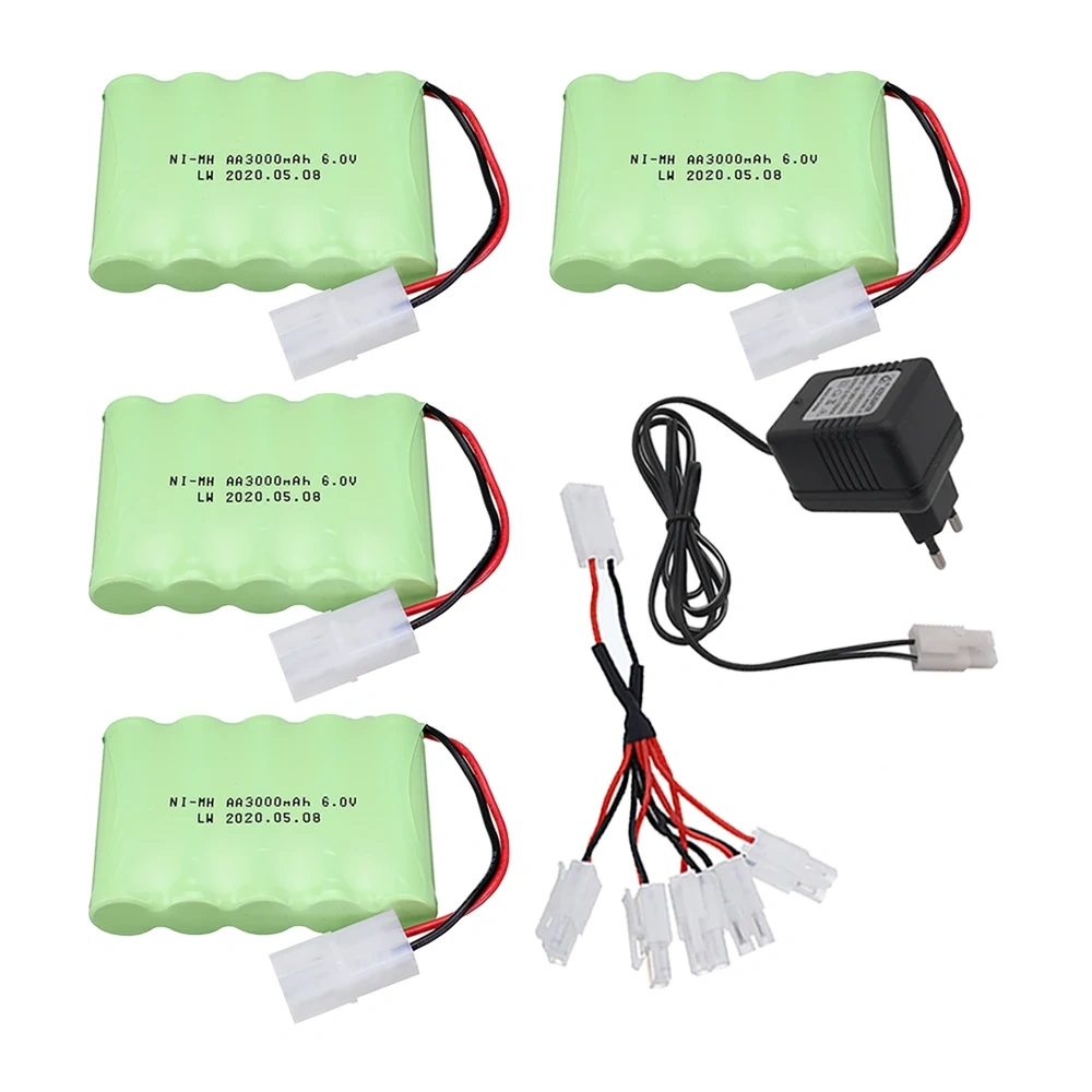 (Tamiya plug) 6v 3000mAh Nimh AA Battery For Rc toys Cars Tanks Robot Gun Upgraded Batteries For Rc Boat 6V Rechargeable Battery