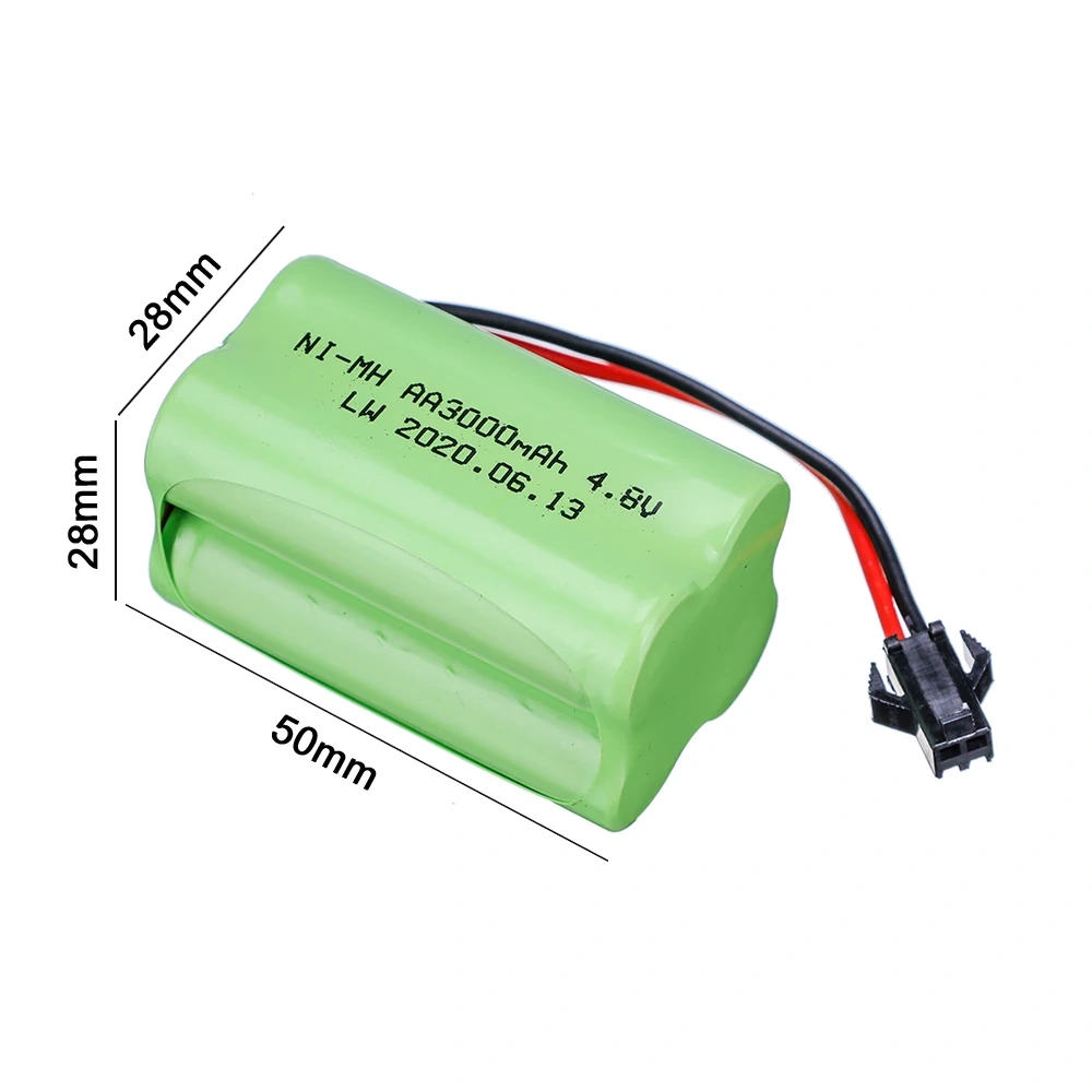 4.8V 3000mah NiMH Battery and USB Charger For Rc toys Cars RC Tanks Robots Boats Guns Ni-MH AA 4.8 v Battery Pack toy accessory