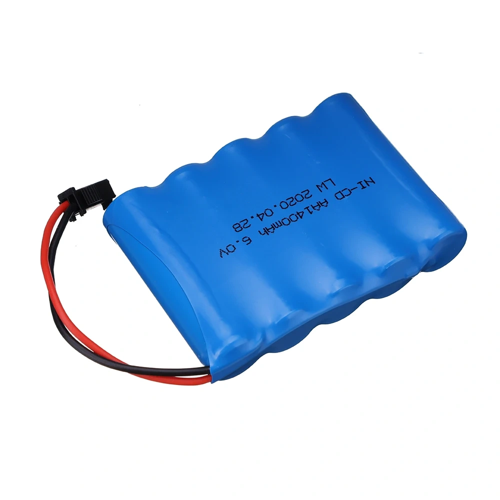 (SM Plug) Ni-CD 6v 1400mah Battery + USB Charger For Rc toys Cars Tanks Trucks Robots Boats Guns AA 6v Rechargeable Battery Pack