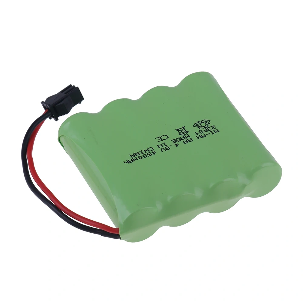 (SM Plug) 4.8v 4500mah NiMH AA Battery Pack + 4.8v Charger For Rc toys Cars Tanks Robots Boats Guns 4.8v Rechargeable Battery