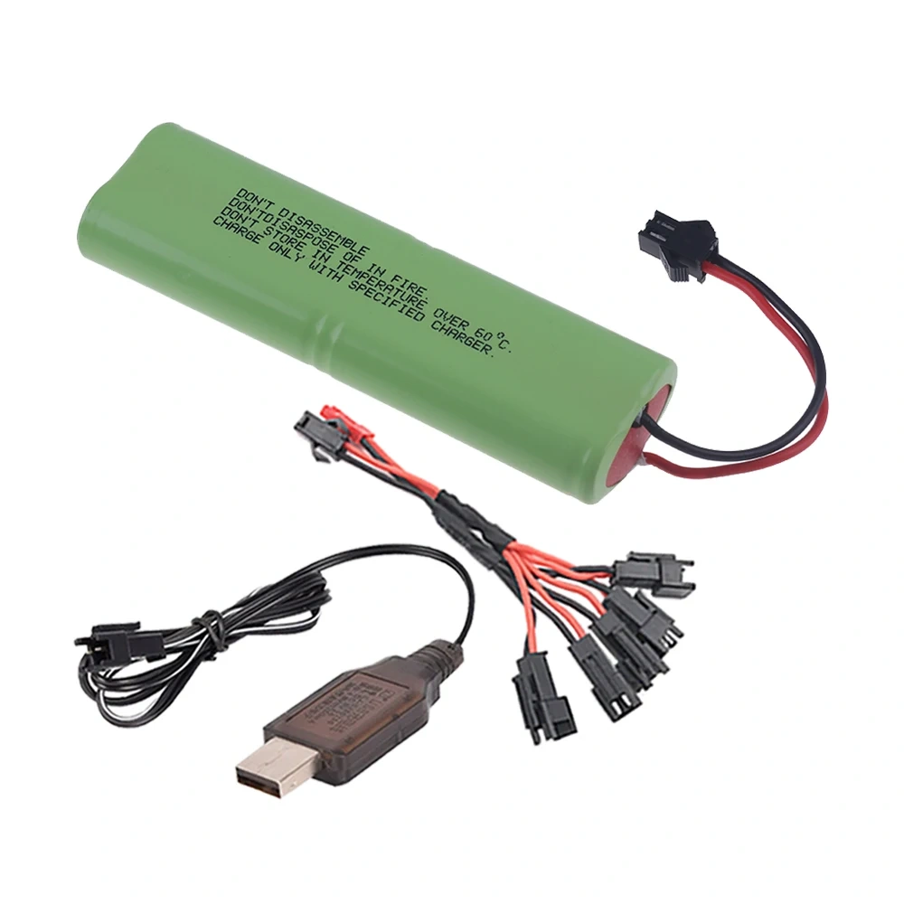 Ni-MH 4.8V 4500mah Rechargeable Battery + USB Charger For Rc toys Cars Tanks Trucks Robot Boats Gun 3000/3500mAh 4.8V AA Battery