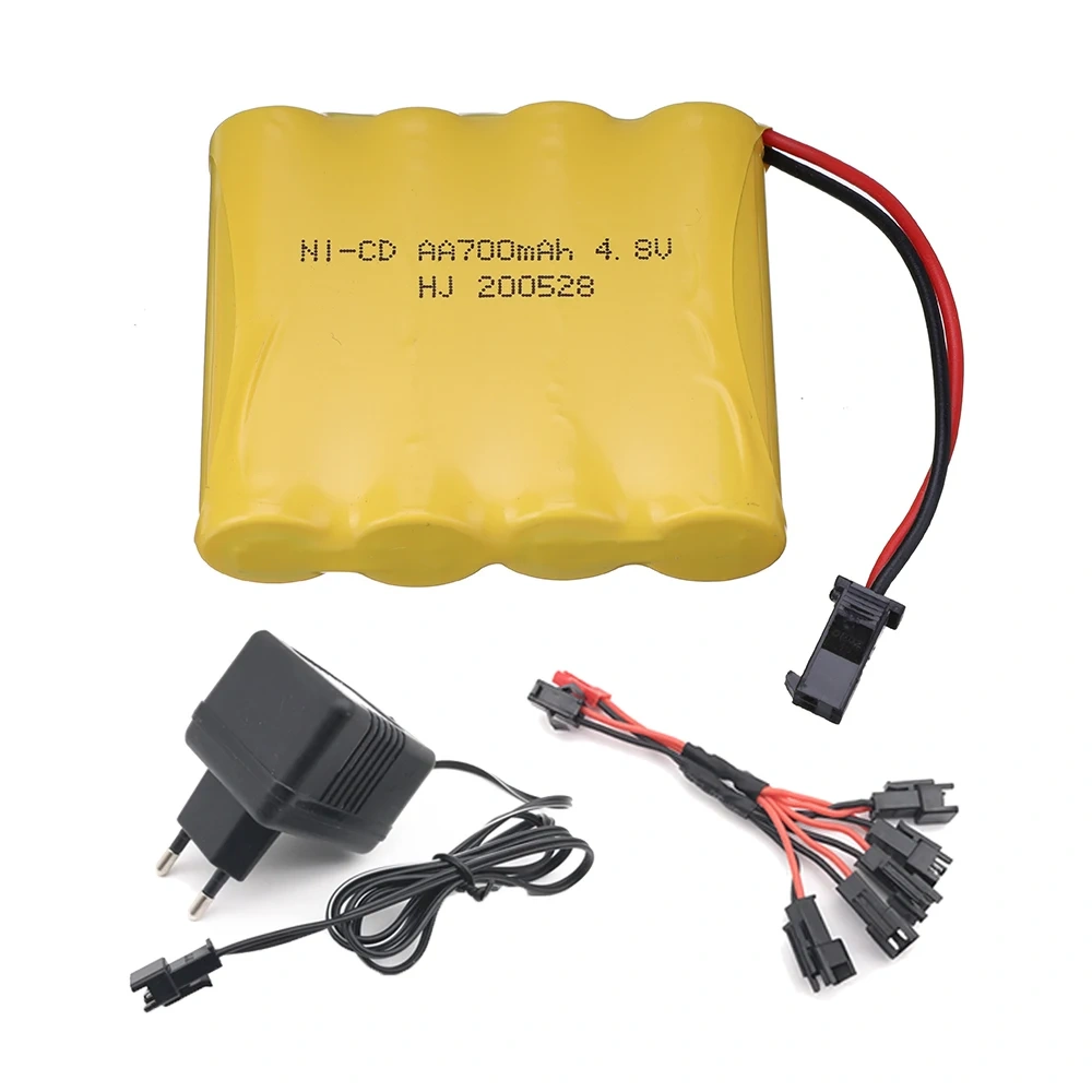 700mah 4.8v Battery For Rc toys Cars Tanks Robots Guns Boats 4.8v Ni-cd Battery Charger AA 4.8v 700mah Rechargeable Battery Pack