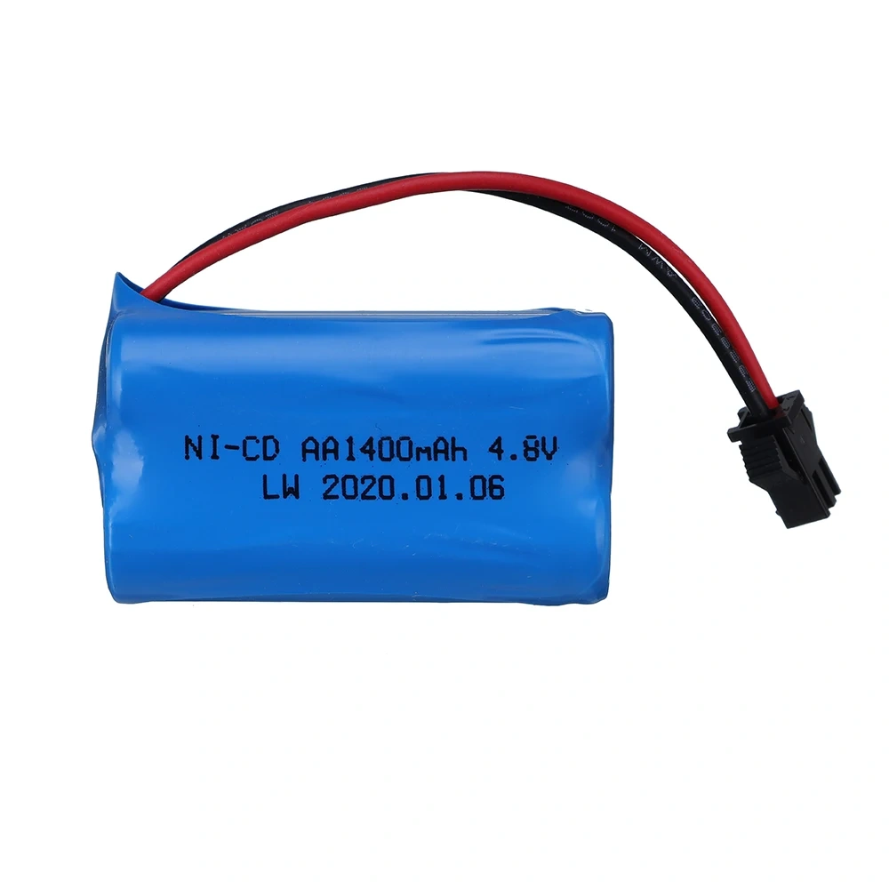 (SM Plug) 4.8v 1400mah NiCD Battery/Charger For Rc toys Cars Tanks Robots Boats Guns Ni-MH 4*AA 4.8v Rechargeable Battery Pack