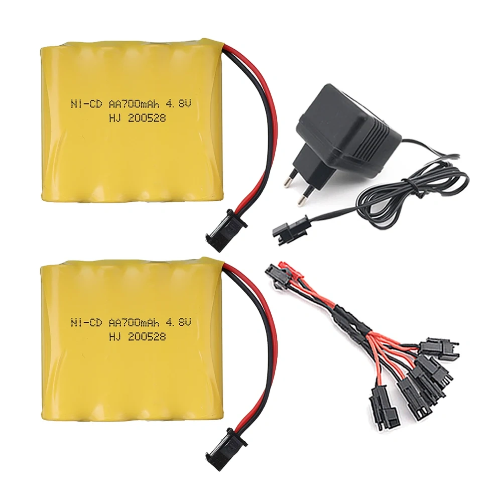 700mah 4.8v Battery For Rc toys Cars Tanks Robots Guns Boats 4.8v Ni-cd Battery Charger AA 4.8v 700mah Rechargeable Battery Pack