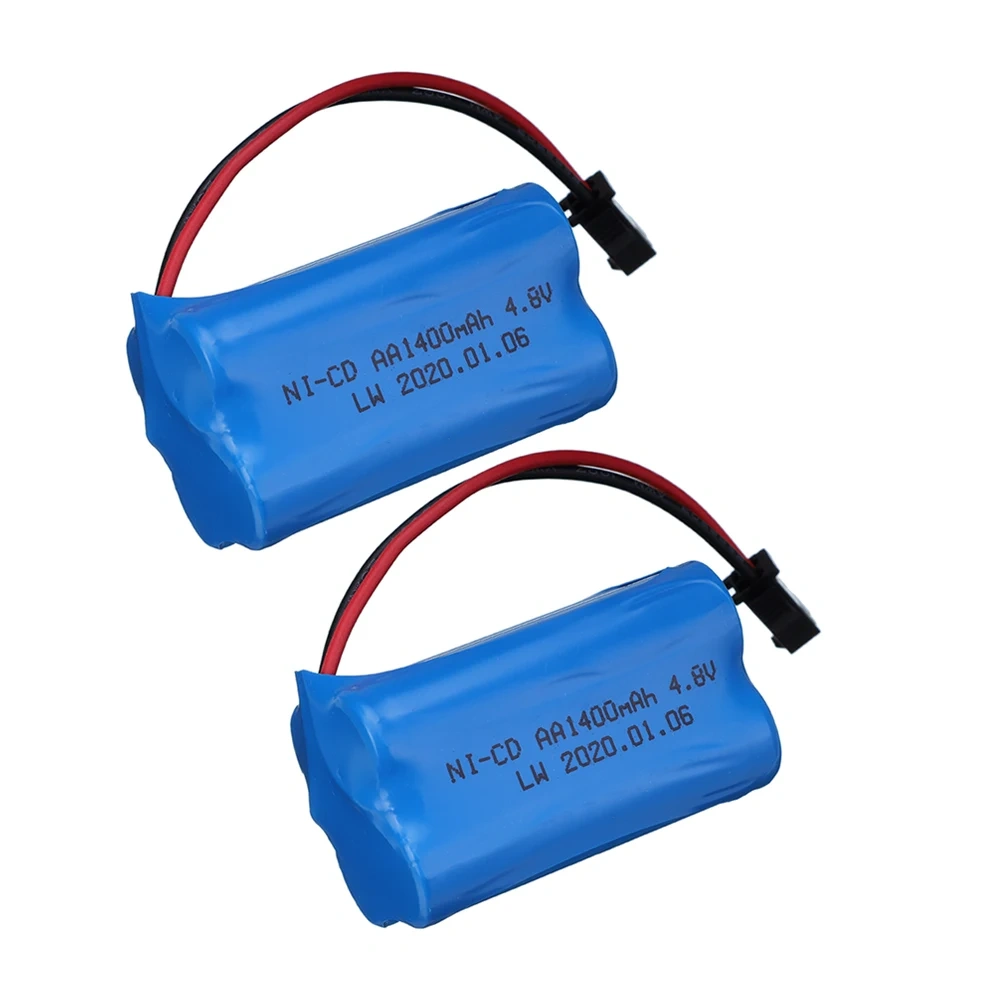 (SM Plug) 4.8v 1400mah NiCD Battery/Charger For Rc toys Cars Tanks Robots Boats Guns Ni-MH 4*AA 4.8v Rechargeable Battery Pack