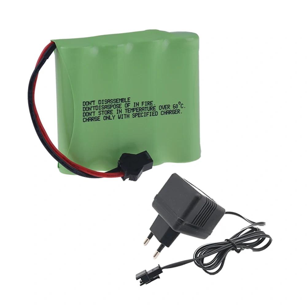 (SM Plug) 4.8v 4500mah NiMH AA Battery Pack + 4.8v Charger For Rc toys Cars Tanks Robots Boats Guns 4.8v Rechargeable Battery