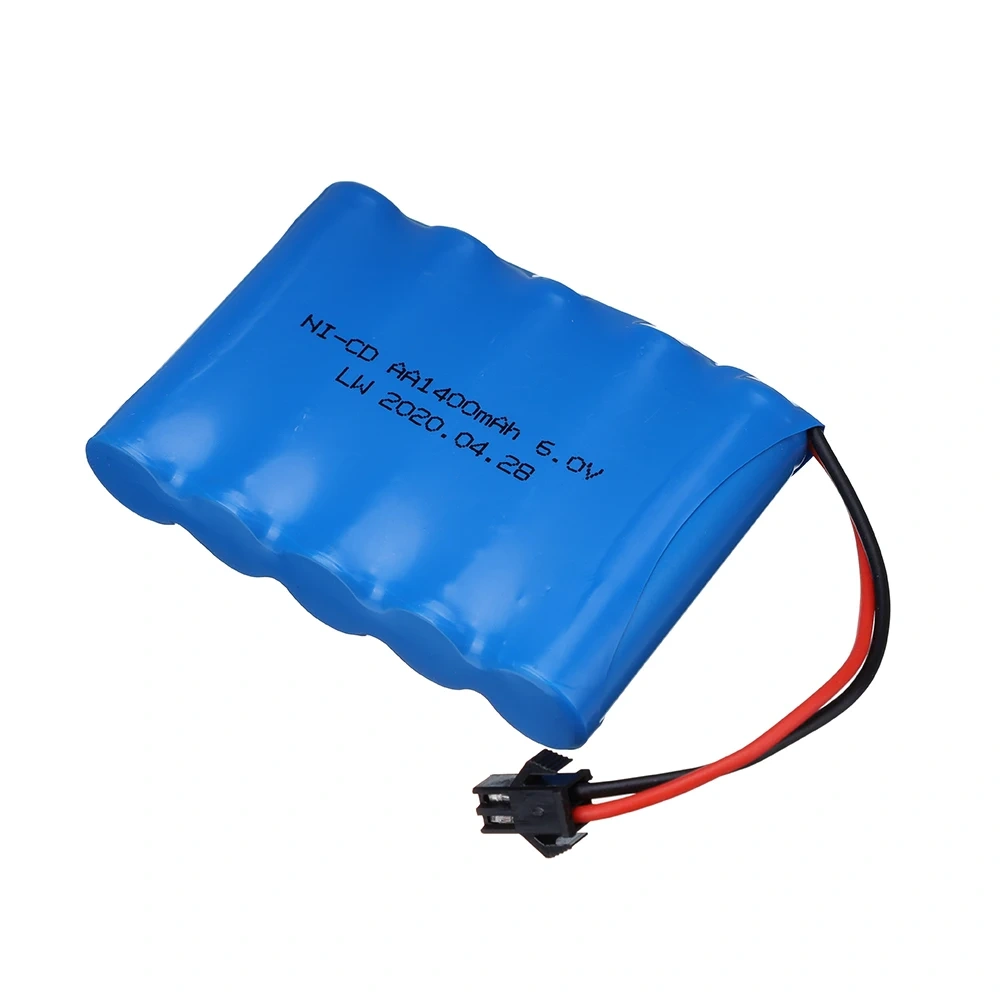 6v 1400mAh NICD Battery Pack and Charger For RC Toys Cars Boats Robots Tanks Gun AA 700mAh 6v Rechargeable Battery Pack SM Plug