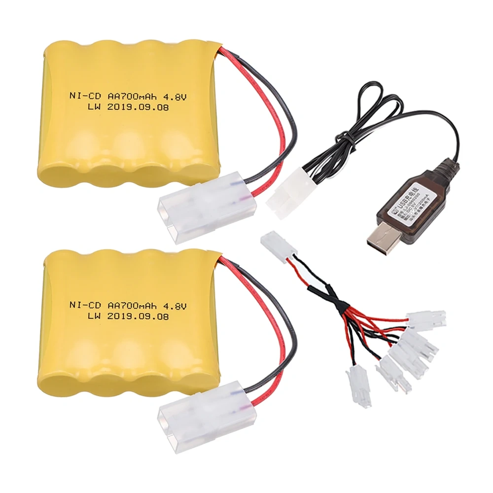 4.8v 700mah Rechargeable Battery For Rc toys Cars Trucks Tanks Robots Gun AA NI-MH Battery 4.8v Battery Pack For Rc Boats
