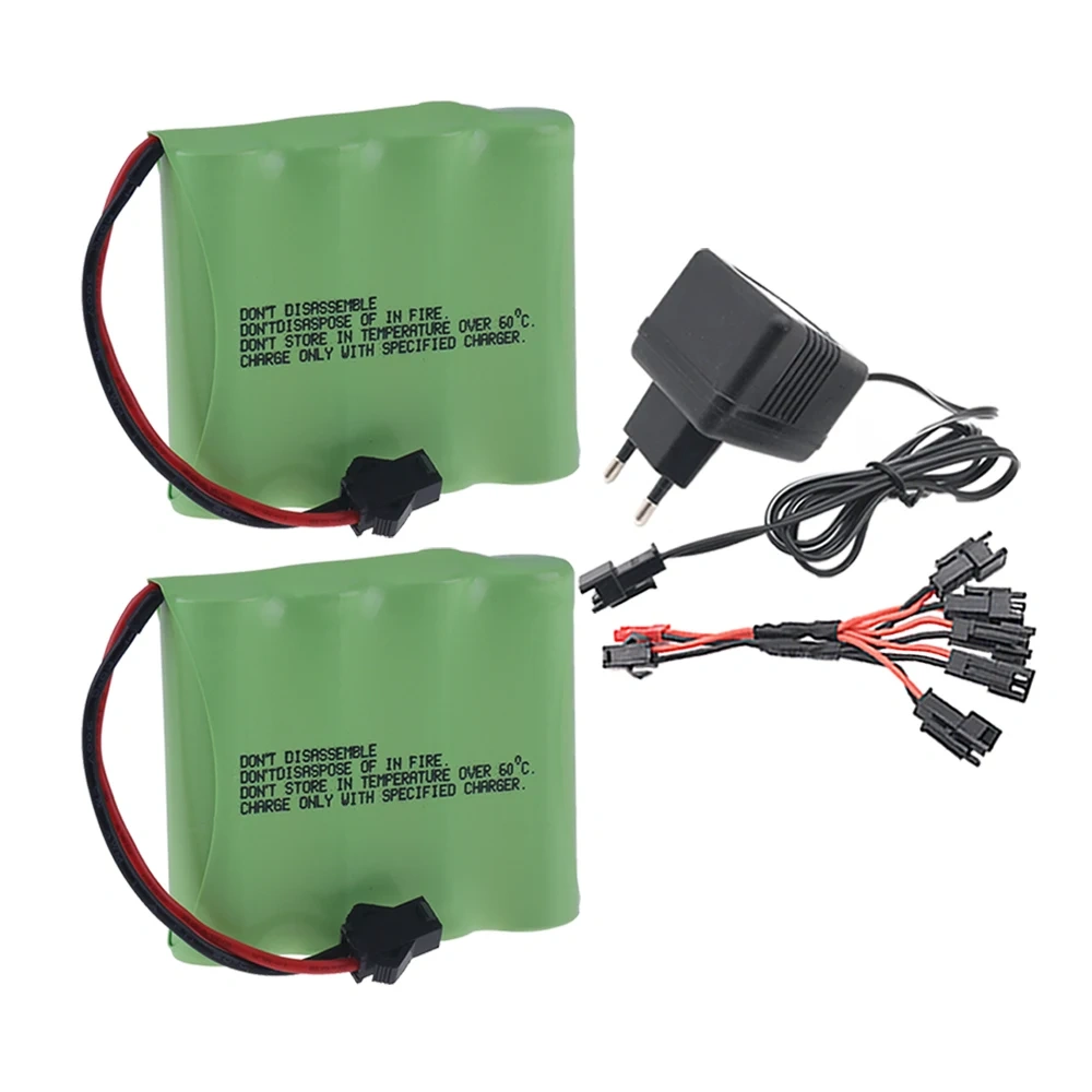 (SM Plug) 4.8v 4500mah NiMH AA Battery Pack + 4.8v Charger For Rc toys Cars Tanks Robots Boats Guns 4.8v Rechargeable Battery