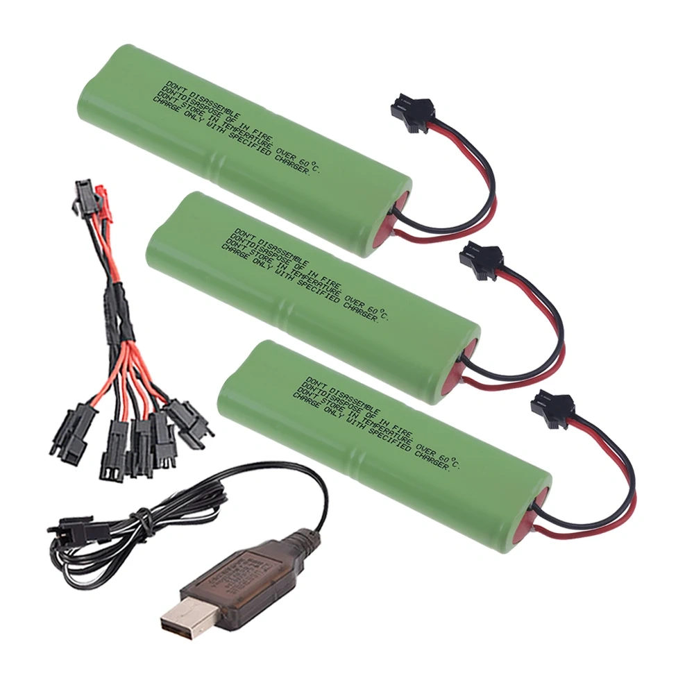 Ni-MH 4.8V 4500mah Rechargeable Battery + USB Charger For Rc toys Cars Tanks Trucks Robot Boats Gun 3000/3500mAh 4.8V AA Battery