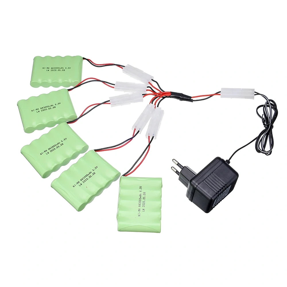 (Tamiya plug) 6v 3000mAh Nimh AA Battery For Rc toys Cars Tanks Robot Gun Upgraded Batteries For Rc Boat 6V Rechargeable Battery