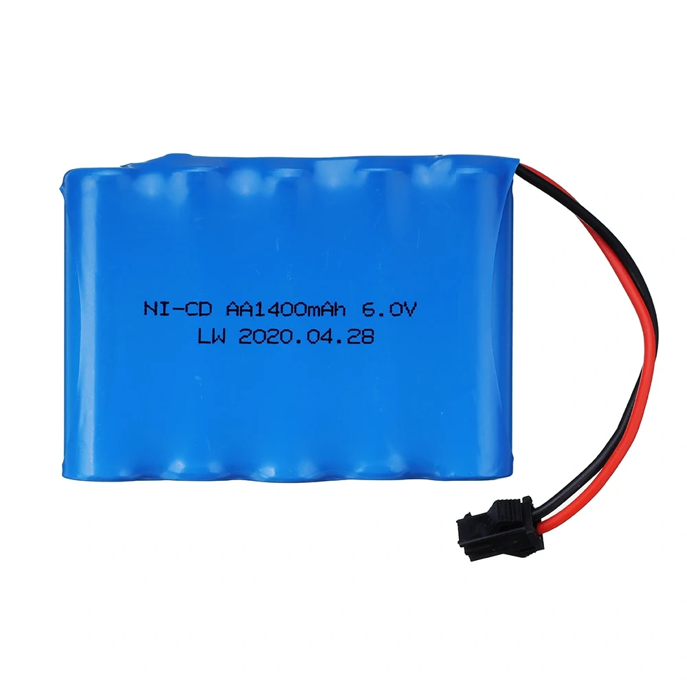 6v 1400mAh NICD Battery Pack and Charger For RC Toys Cars Boats Robots Tanks Gun AA 700mAh 6v Rechargeable Battery Pack SM Plug