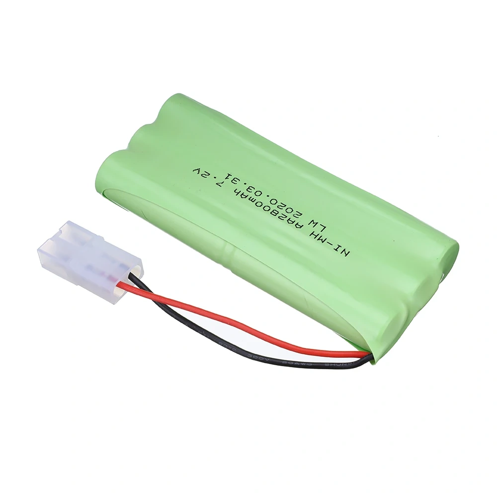 (Tamiya Plug) Ni-MH 7.2v 2800mah Battery + USB Charger For Rc toys Car Tank Train Robot Boats AA 7.2v Rechargeable Battery Pack
